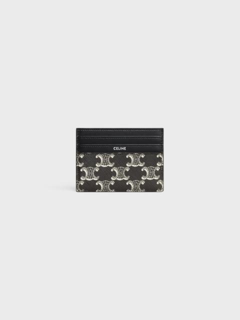 CELINE LARGE CARD HOLDER in Triomphe canvas two-tone and calfskin