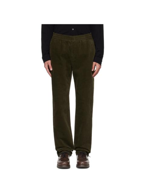 Khaki Relaxed-Fit Trousers