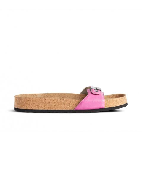 BALENCIAGA Women's Balenciaga I Scholl Flat Sandal in Glossy Pink