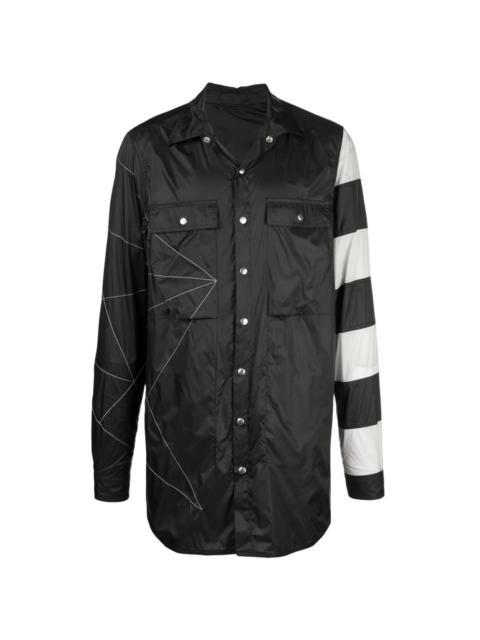 Rick Owens humbug striped shirt jacket