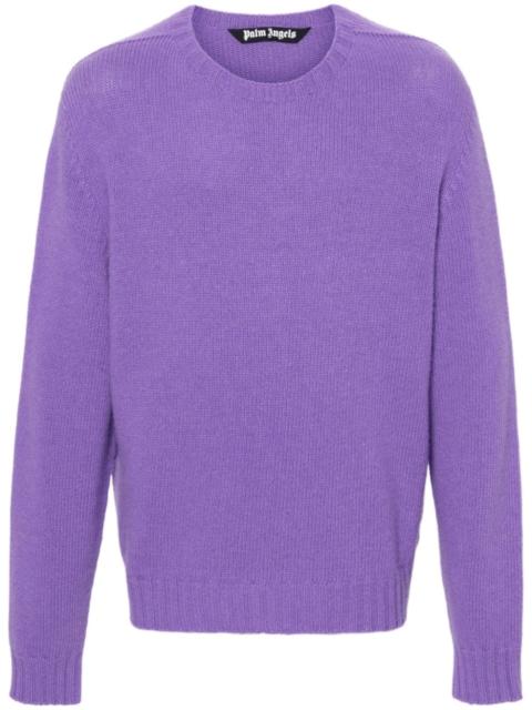 Palm Angels logo-intarsia jumper