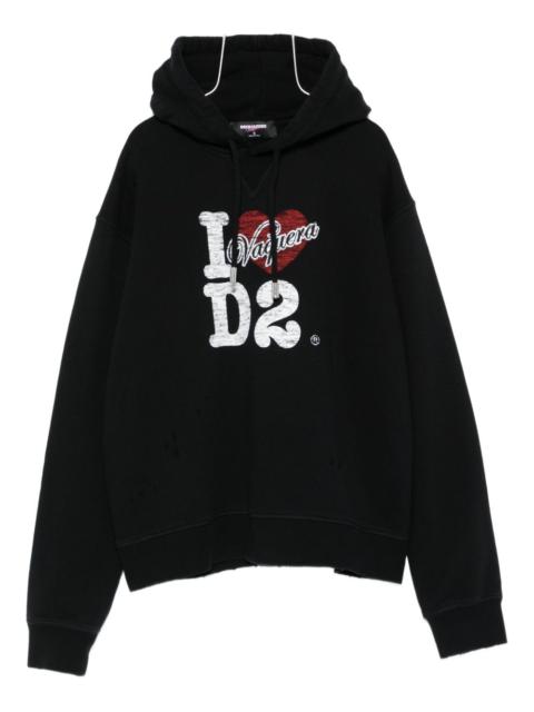DSQUARED2 logo-print hoodie