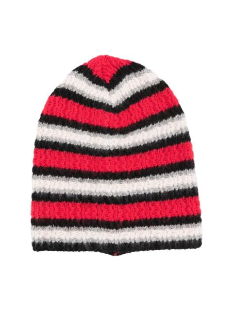 ERL striped cashmere-blend beanie