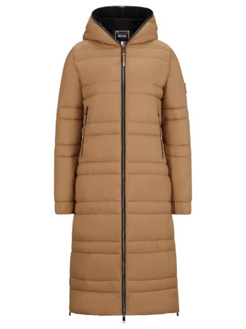 EQUESTRIAN LONG PUFFER JACKET WITH SIDE ZIPS