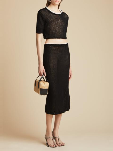 The Serafina Skirt in Black and Ivory