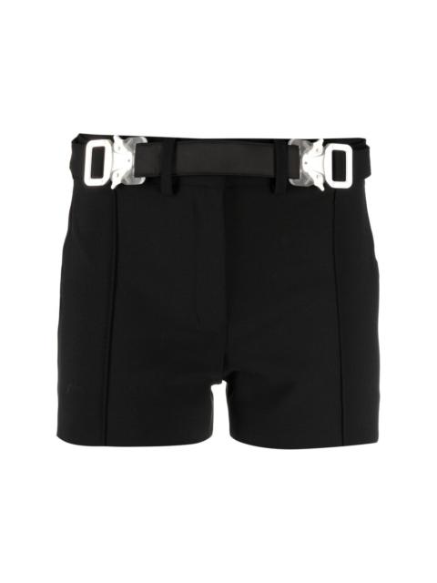belted mini shorts