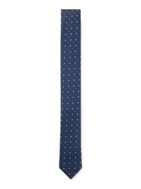 BOSS SILK-BLEND TIE WITH JACQUARD-WOVEN PATTERN
