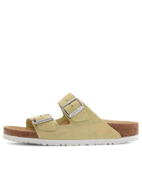 BIRKENSTOCK Birkenstock Arizona Suede Leather Sandals 'Shimmering Popcorn' 1024201