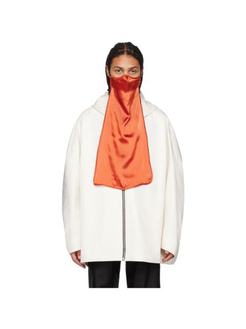 Rick Owens Orange Long Face Mask