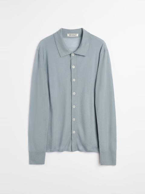 Our Legacy Fall Cardigan Cold Blue Superfine Merino