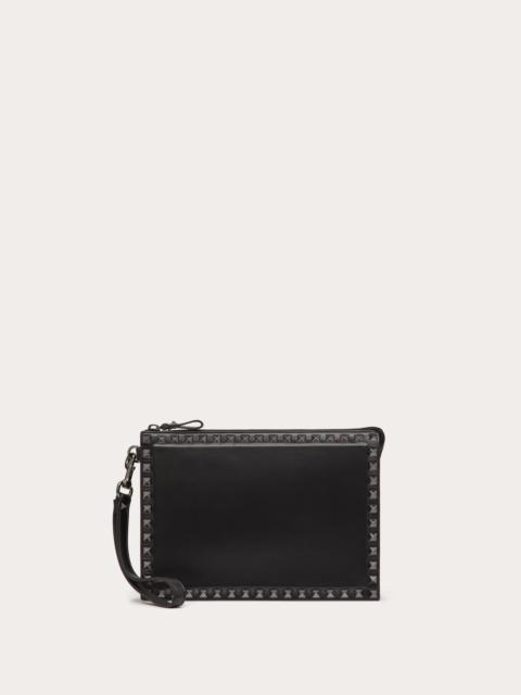 ROCKSTUD CALFSKIN POUCH