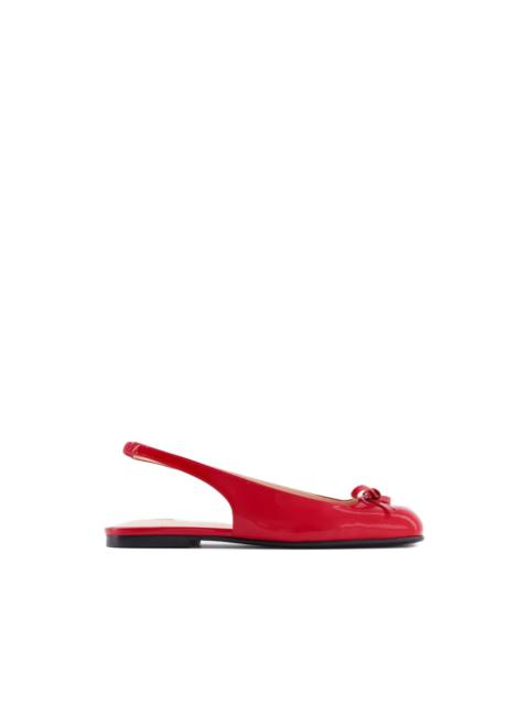 NODALETO Bulle Node SB patent bow ballet flats