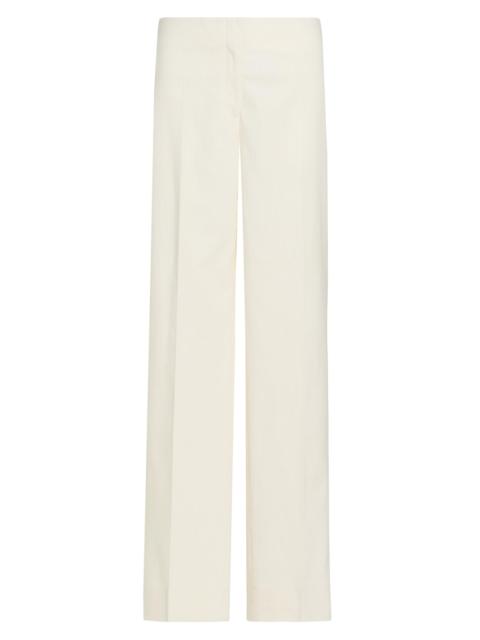 TOTEME Women's Basketweave Cotton-Blend Trousers - Ecru