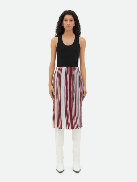 Bottega Veneta Striped Linen Skirt