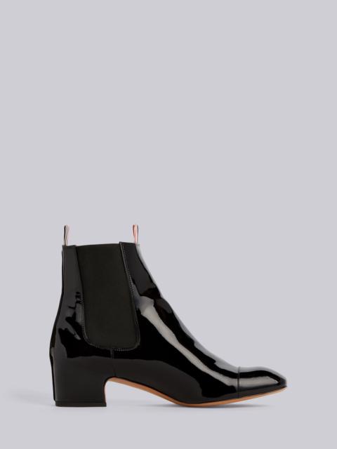 Thom Browne Block Heel Patent Leather Chelsea Boot