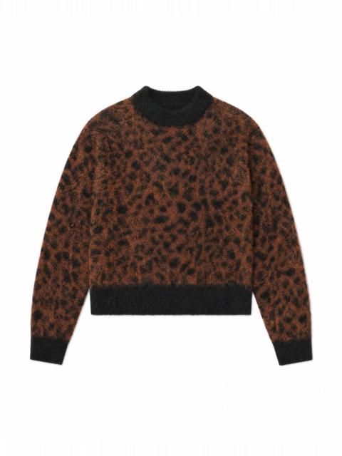 The Kooples LEOPARD-PRINT MOHAIR-BLEND SWEATER
