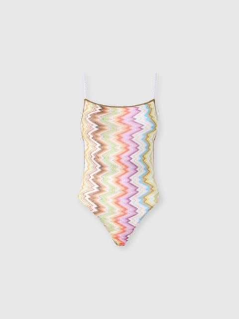 Missoni Printed one-piece swimsuit with open back