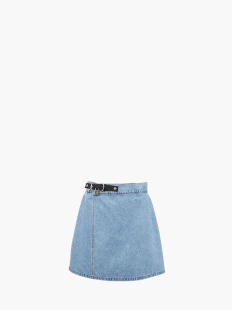 JW Anderson PADLOCK STRAP MINI DENIM SKIRT