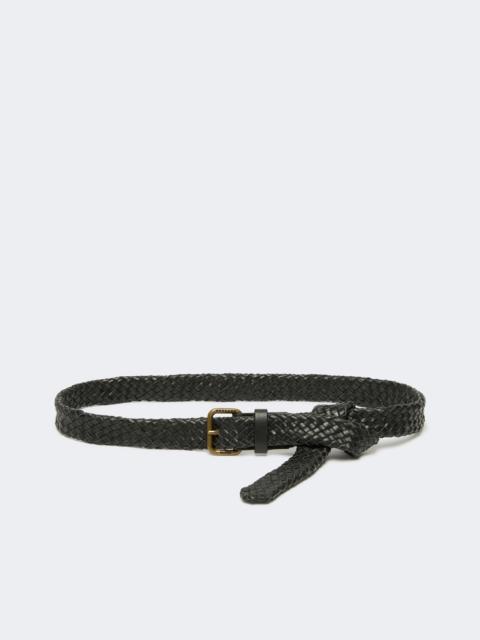 WEEKEND Max Mara QUAGLIA Woven leather belt - BLACK
