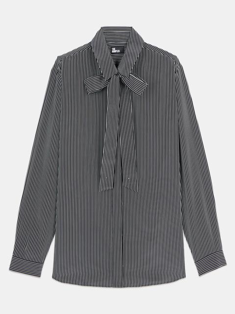 The Kooples STRIPED SILK SHIRT