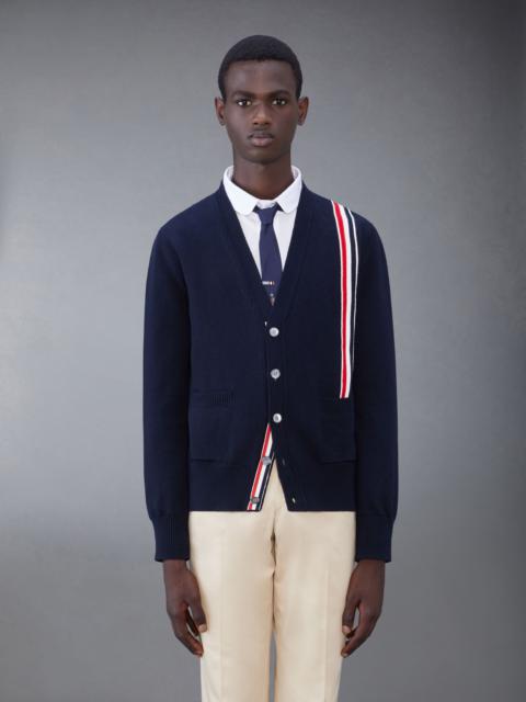 Thom Browne RWB stripe intarsia cotton cardigan