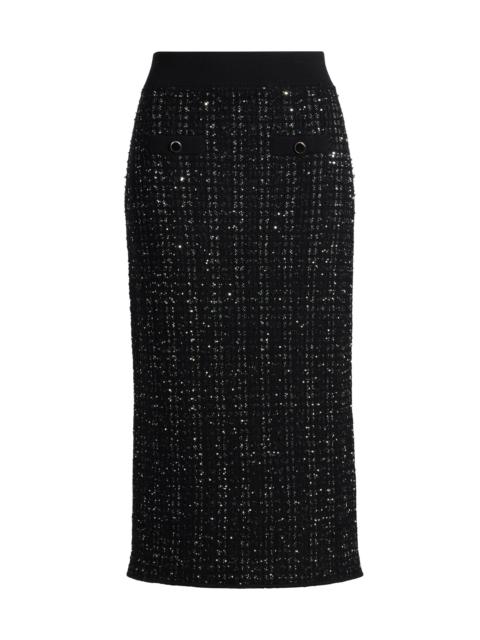 VERONICA BEARD Women's Corbin Sequined Knit Pencil Skirt - Black