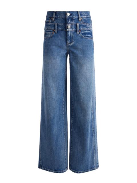 Alice + Olivia HIGH RISE DOUBLE WAISTBAND COOL JEAN