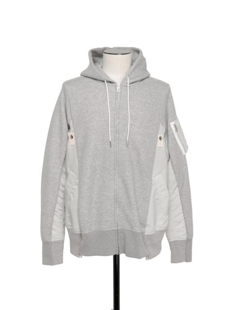 sacai Sponge Sweat x Nylon Twill Hoodie