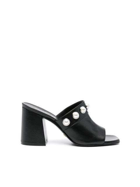 Stuart Weitzman Portia 85mm leather mules