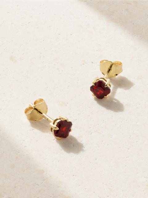 STONE AND STRAND 10-karat Gold Garnet Earrings