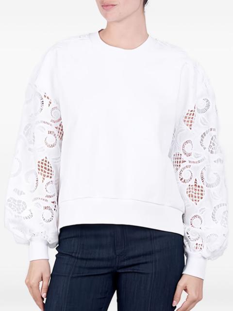 Cinq à Sept lace-sleeve top