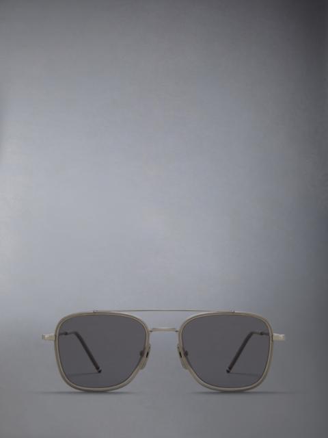 Thom Browne Acetate And Titanium Rectangular Aviator Sunglasses