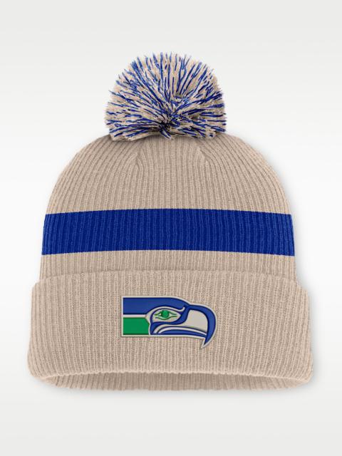 Nike Seattle Seahawks Rewind Peak Men's Nike NFL Cuffed Pom Beanie