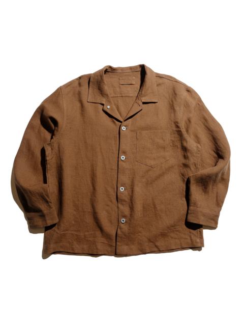 JAMES COWARD Travail Shirt Corsica Brown Welterweight Linen