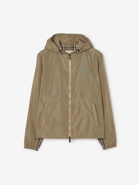 Burberry Check Trim Nylon Hooded Jacket