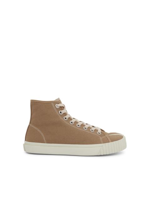 Maison Margiela Tabi High Top Sneakers in Chamois