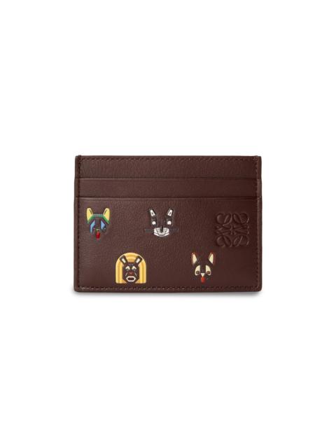 Loewe Men's LOEWE x Louis Wain Printed Leather Card Case - Brown