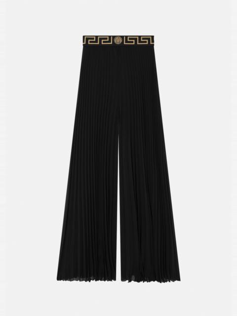 VERSACE Greca Pleated Pareo Pants