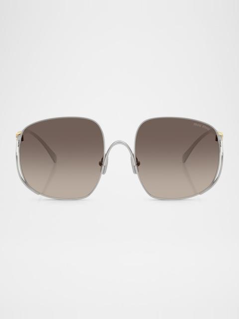 Miu Miu MU A57S Metal Square Sunglasses