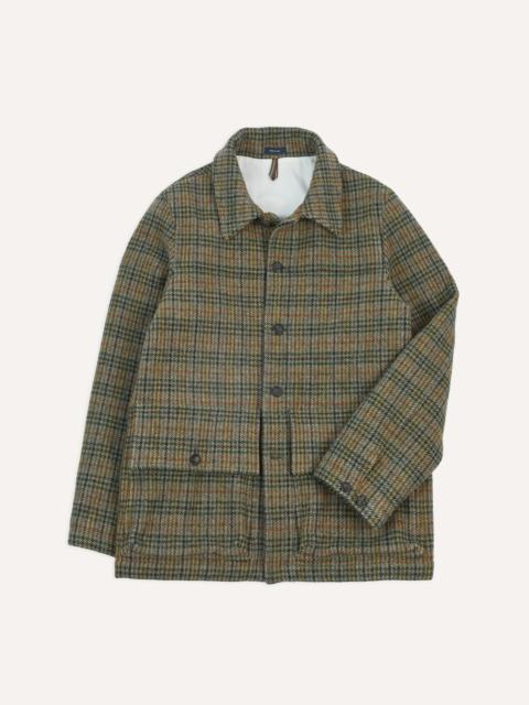 Drake's Green Check Tweed Donkey Jacket