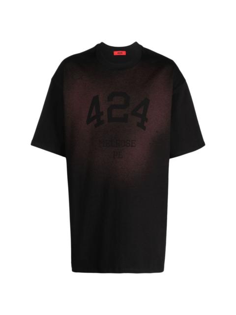 logo-print faded cotton T-shirt