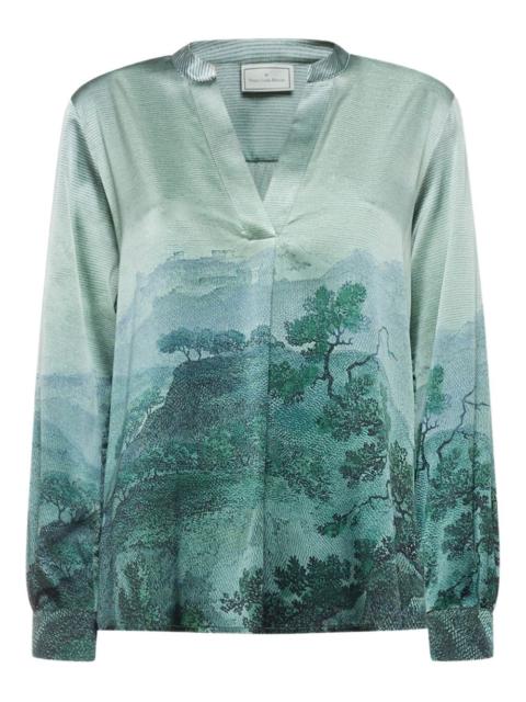 Pierre-Louis Mascia landscape-print blouse