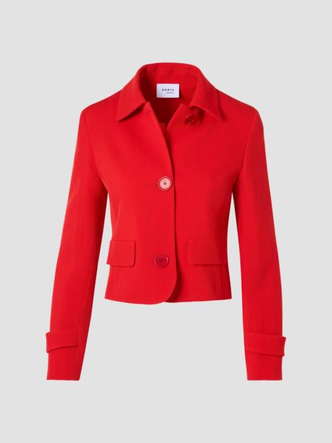 AKRIS Women's Virgin Wool Boxy Button-Front Jacket - Red