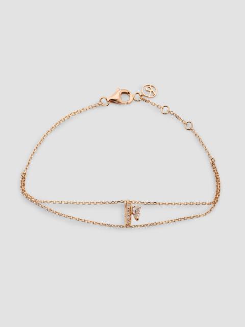 REPOSSI Women's Letters 18K Rose Gold & 0.20 TCW Diamond Bracelet - Pink Gold