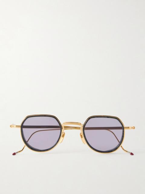 JACQUES MARIE MAGE Dixon Round-Frame Gold-Tone Metal Sunglasses Gold