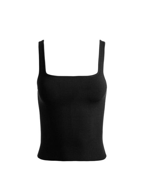Alice + Olivia DEVIN SIDE PANEL TANK - BLACK