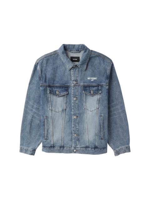 logo-print denim jacket