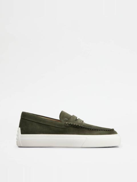 LOAFERS IN SUEDE - GREEN