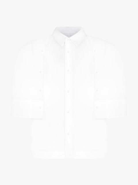 DOUBLE LAYER COTTON BROAD SHIRT | WHITE