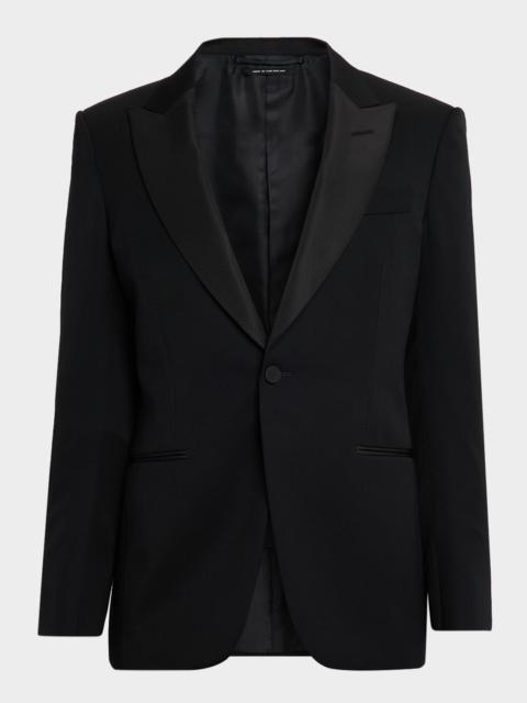TOM FORD Men's Wool Grain de Poudre Evening Jacket
